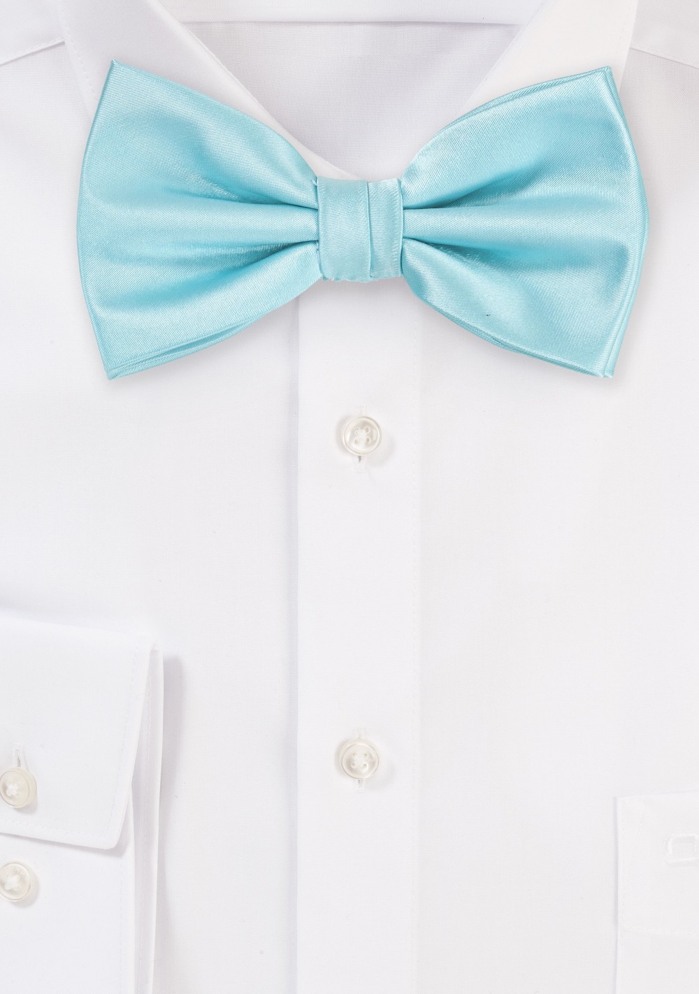 Light Turquoise Blue Bow Tie