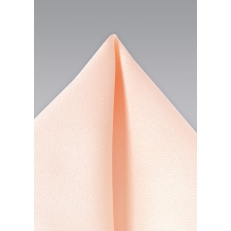 Peach pink pocket square - Solid peach colored hankie