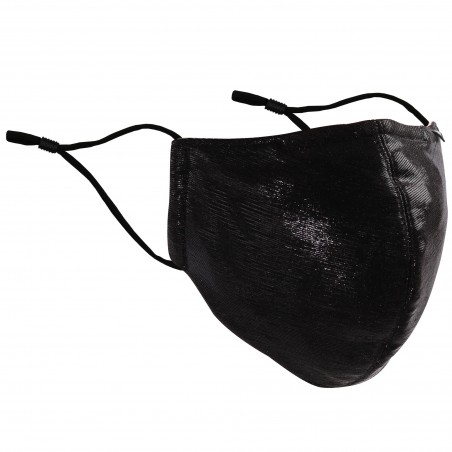 Shiny Black Faux Leather Look Mask