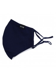 Solid Navy Filter Mask in Cotton