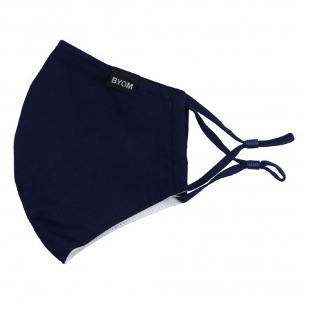 Solid Navy Filter Mask in Cotton