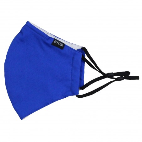 Solid Cotton Filter Mask in Royal Blue
