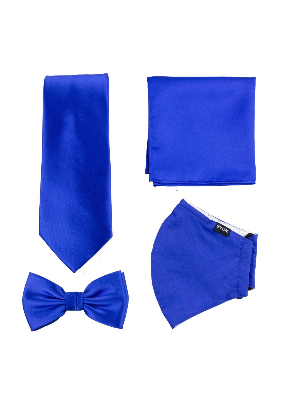 Marine Blue 4-piece Mask and Tie Set