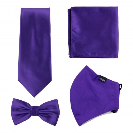 Regency Purple Mask and Tie Set