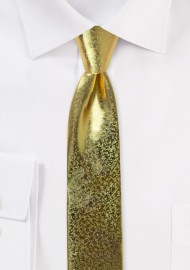 Gold Glitter Skinny Tie
