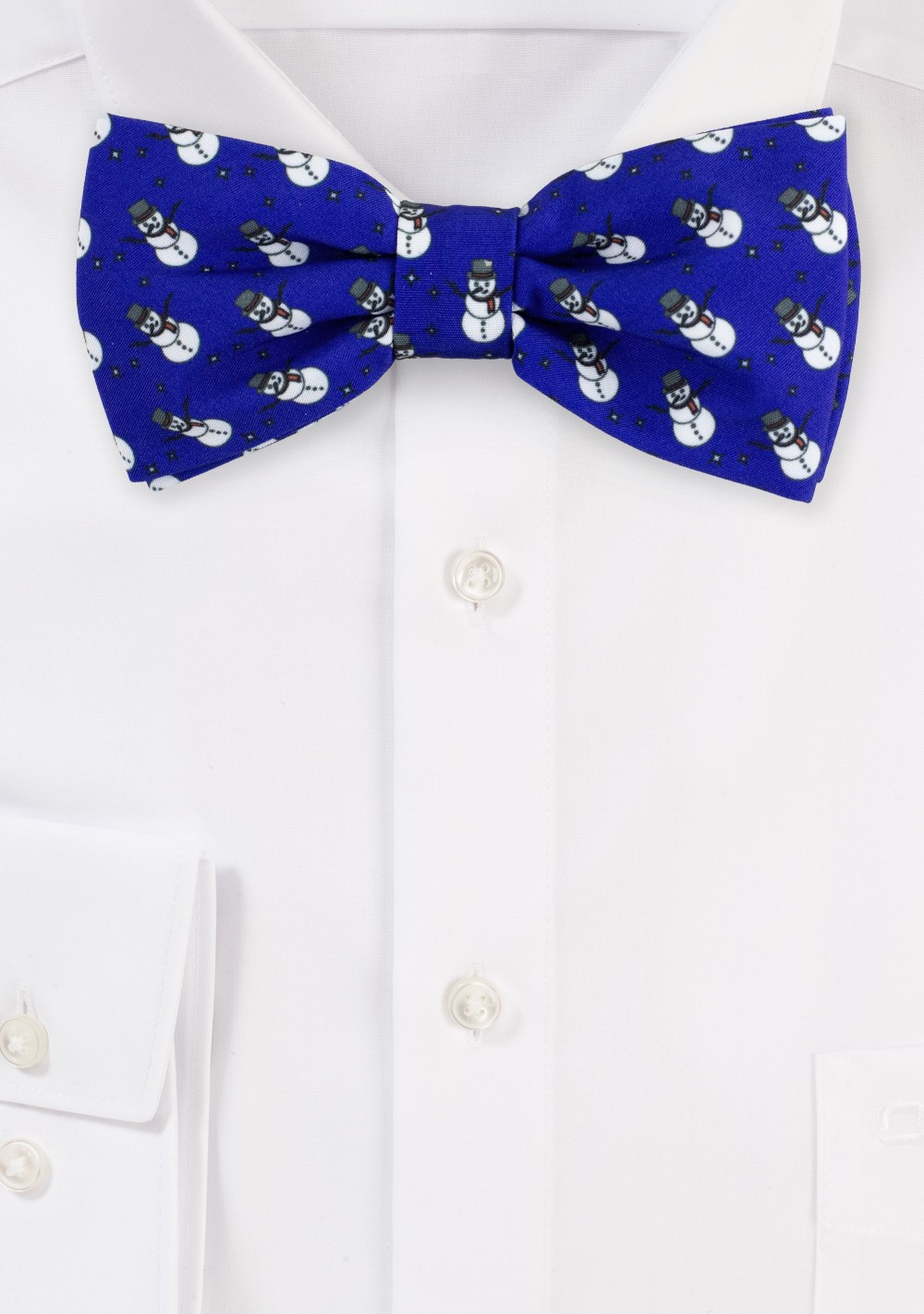 Blue Bow Tie with Snowmen