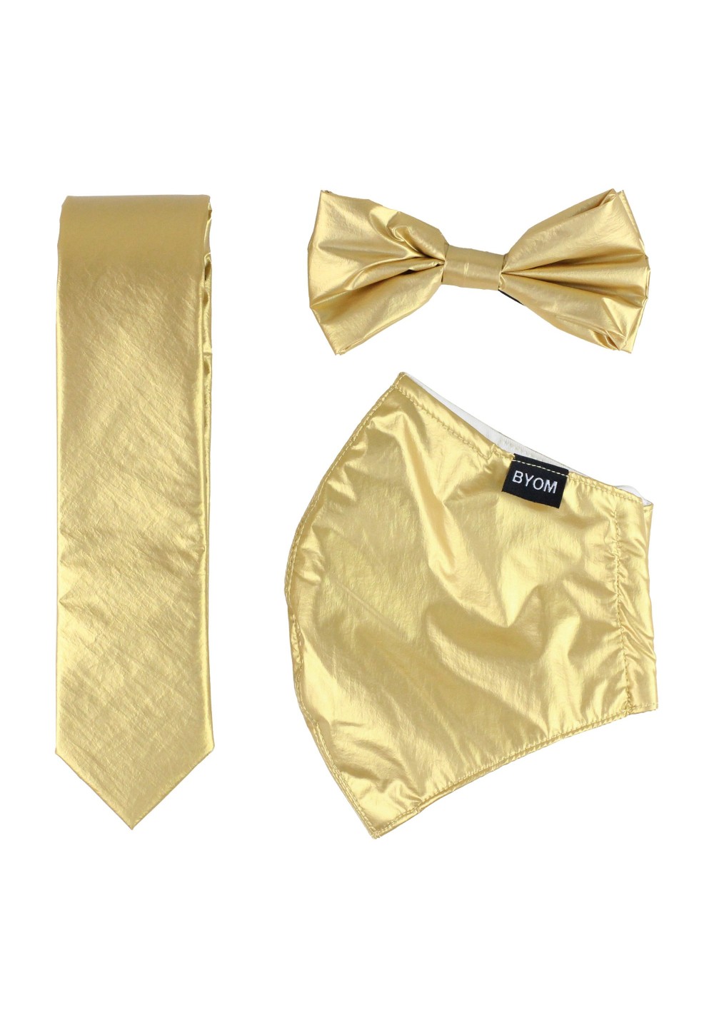 Metallic Gold Mask and Tie Set