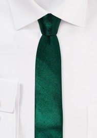 Glitter Necktie in Pine Green