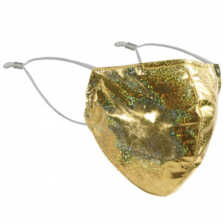 Festive Glitter Mask in Gold