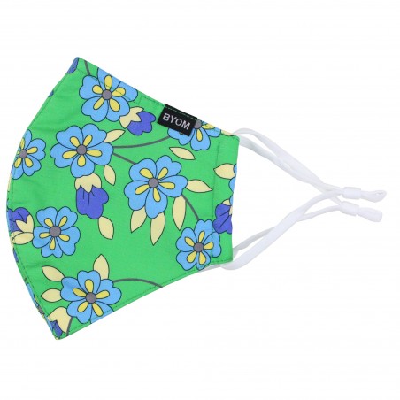 Kelly Green Floral Mask