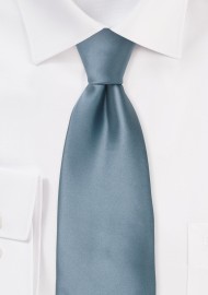 XL Length Tie in Dusty Blue