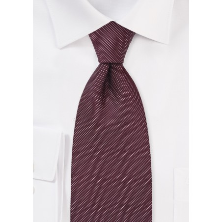 Wine Red and White Polka Dot Tie