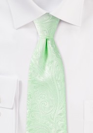 Seafoam Green Paisley Tie