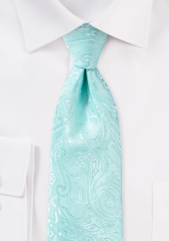Paisley Tie for Kids in Robins Egg Blue