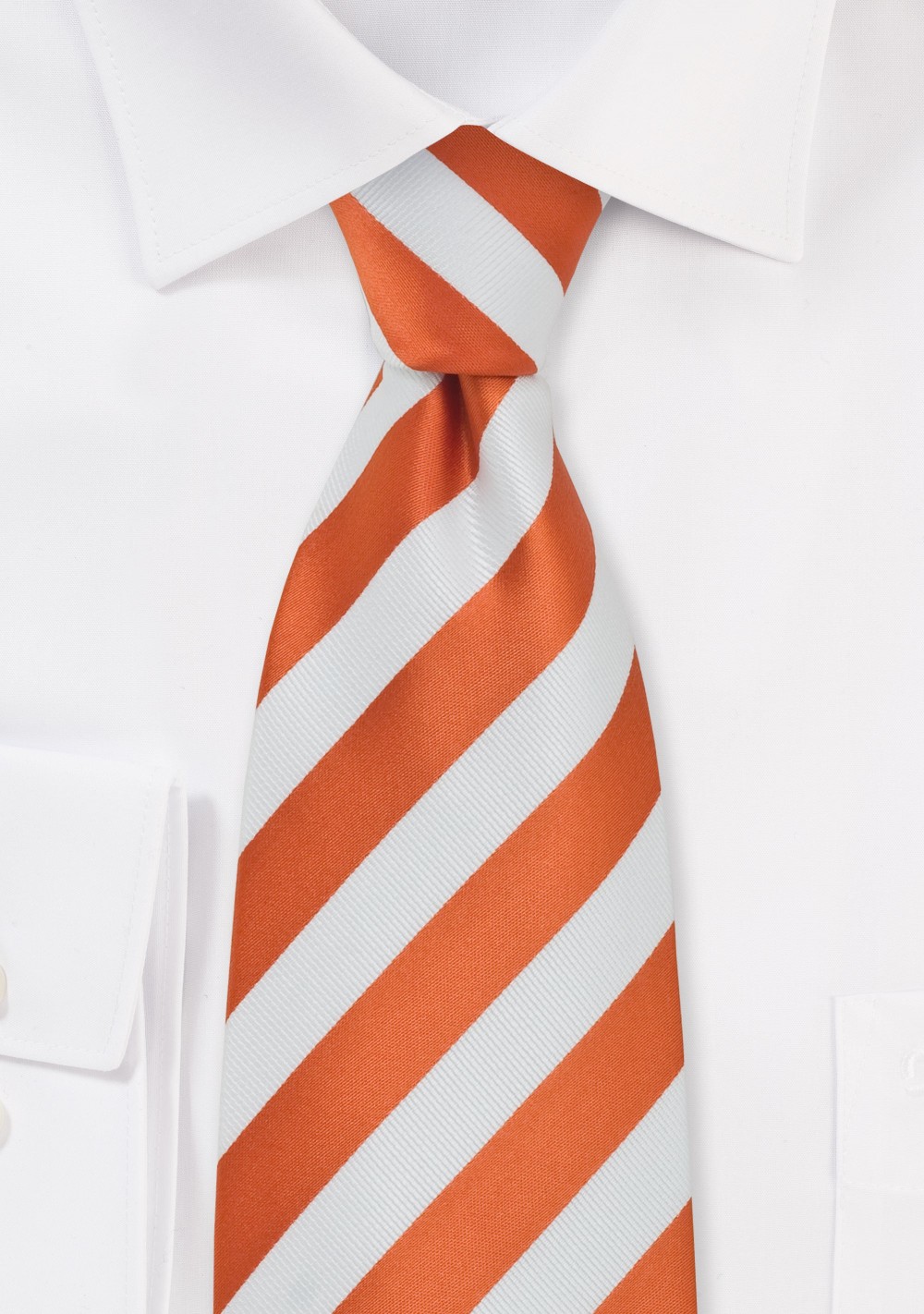 Safety Orange Striped Tie