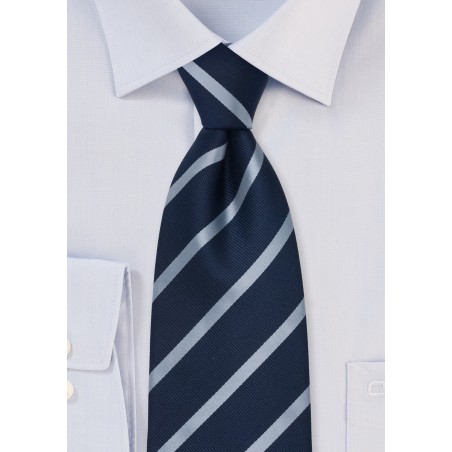 Navy & Light Blue Tie in Extra Long