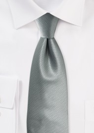 Textured Mens Tie in Formal Gray