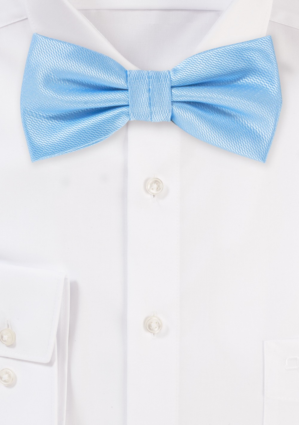 Elegant Summer Bow Tie in Capri Blue
