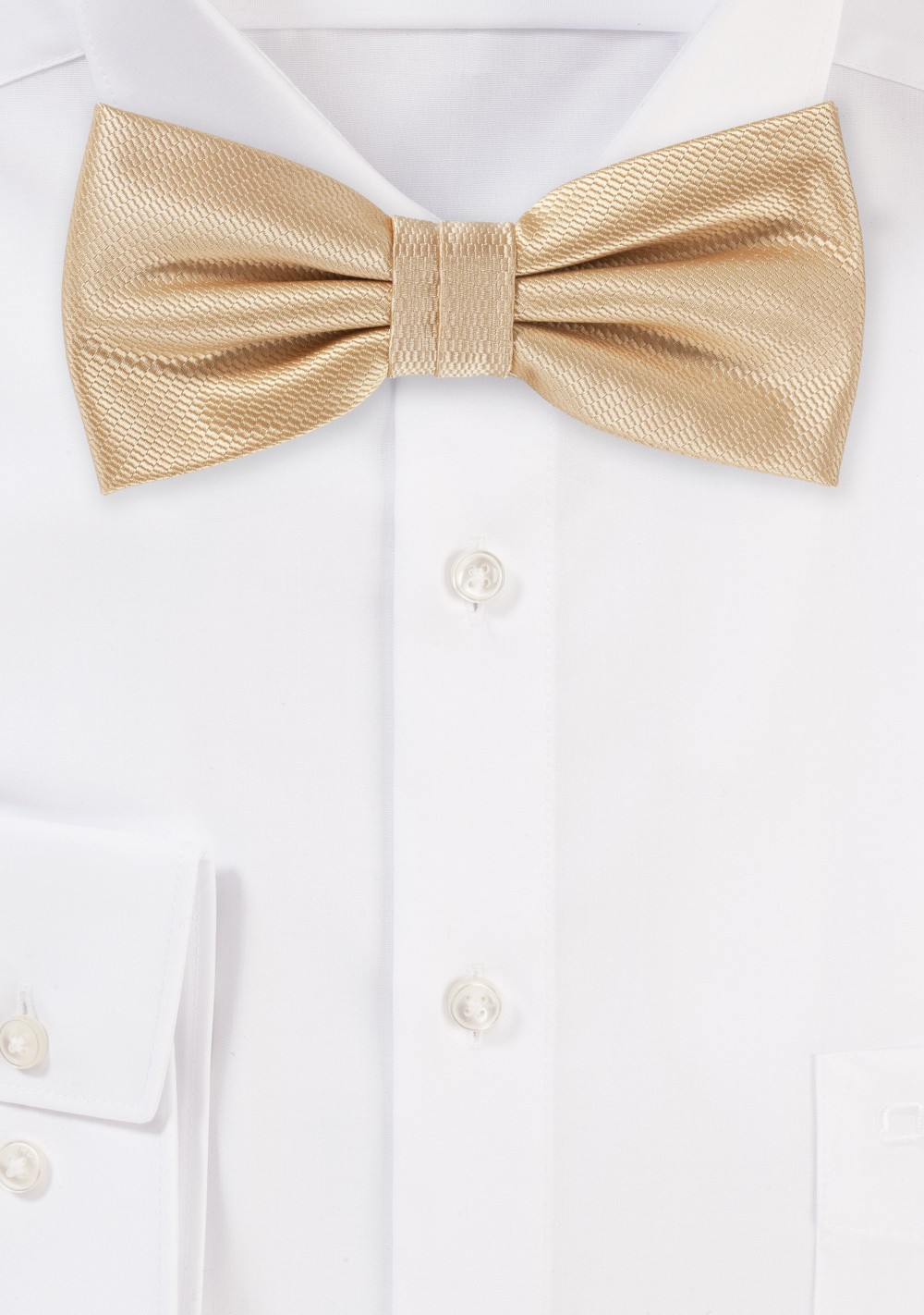 Wedding Bow Tie in Golden Champagne