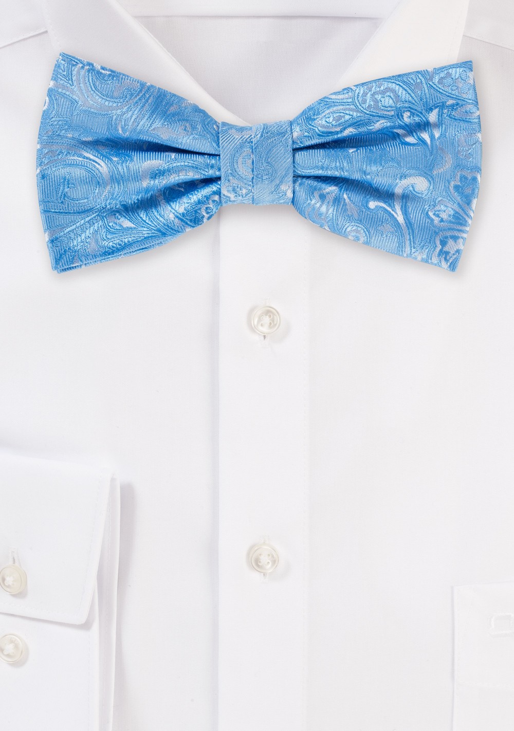 Paisley Bow Tie in Blue Jay Blue