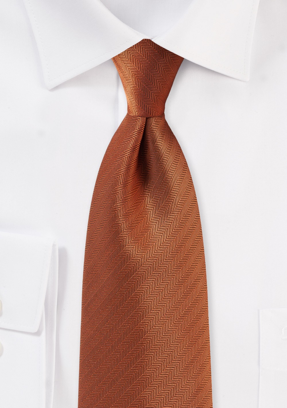 Herringbone Tie in Burnt Orange