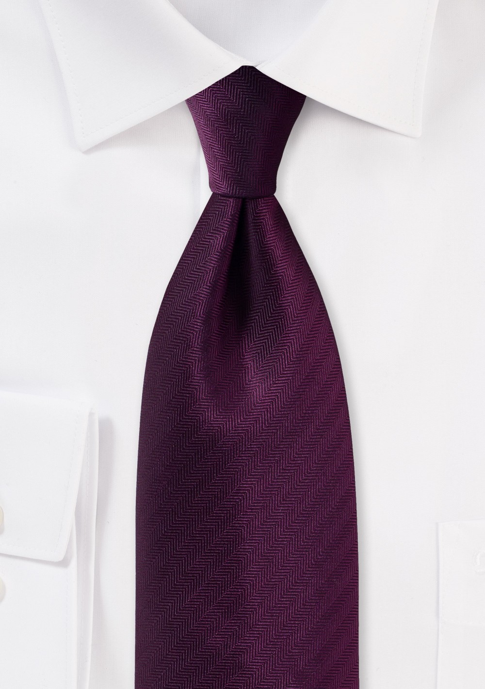 Herringbone Tie in Grape Purple