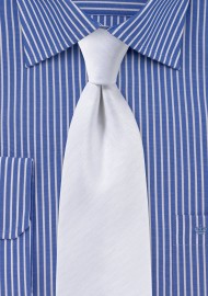 Herringbone Tie in White