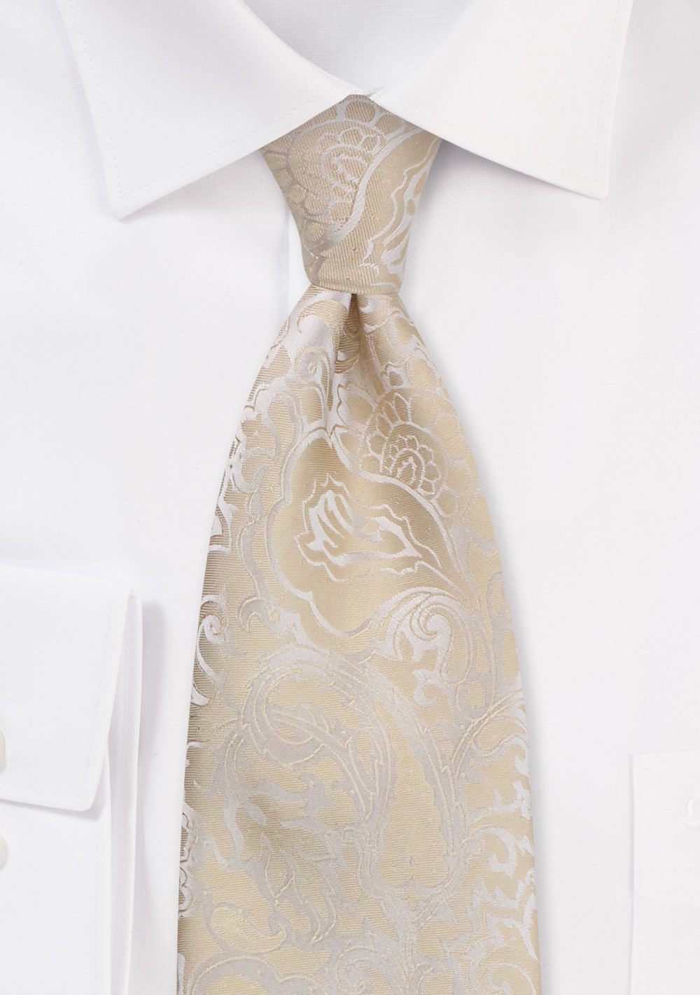 Kids Paisley Tie in Champagne