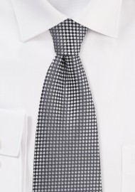 Two Toned Diamond Tie in Graphite