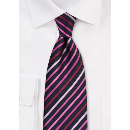 NWT up to 3 years Janie & Jack Classics Pink Dark Chocolate Striped Necktie Tie 