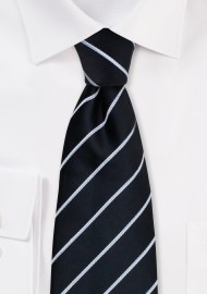 Formal neckties - Striped black necktie