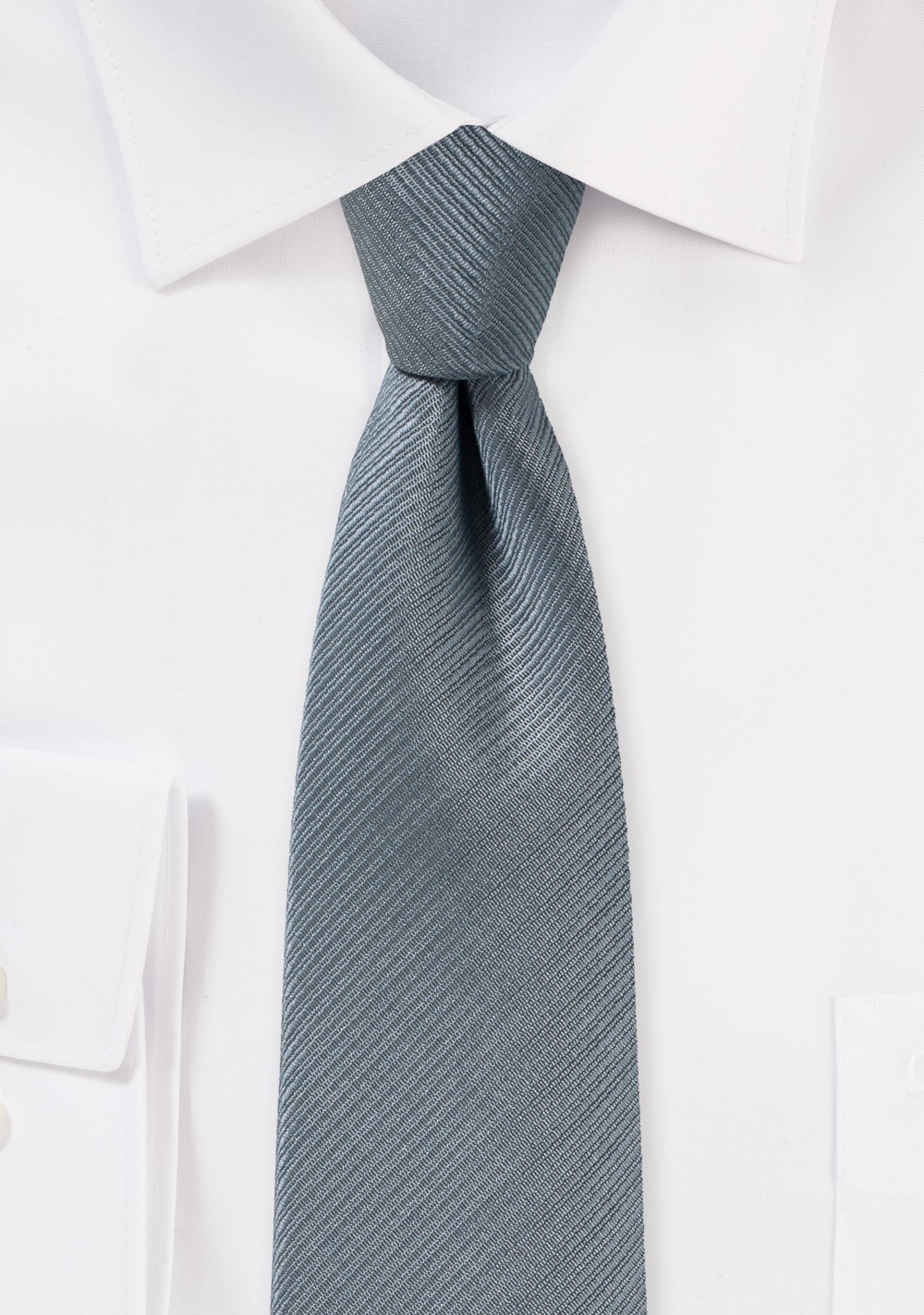 Classic Gray Textured Skinny Tie