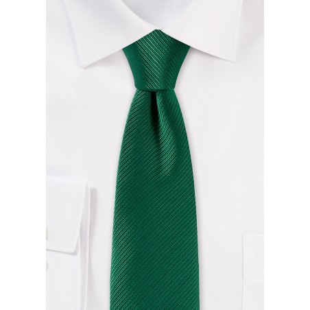 Trendy Skinny Tie in Emerald Green