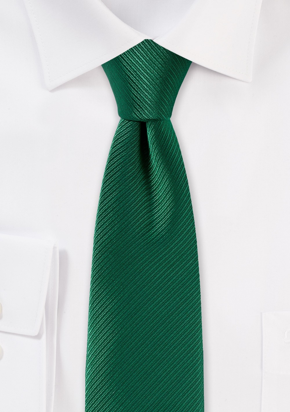 Trendy Skinny Tie in Emerald Green