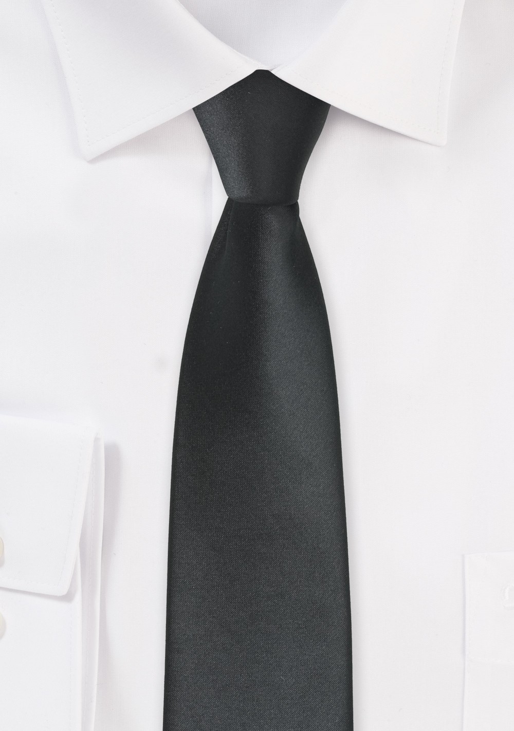 Sleek Black Skinny Tie