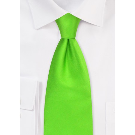 Bright Lime-Green Silk Tie
