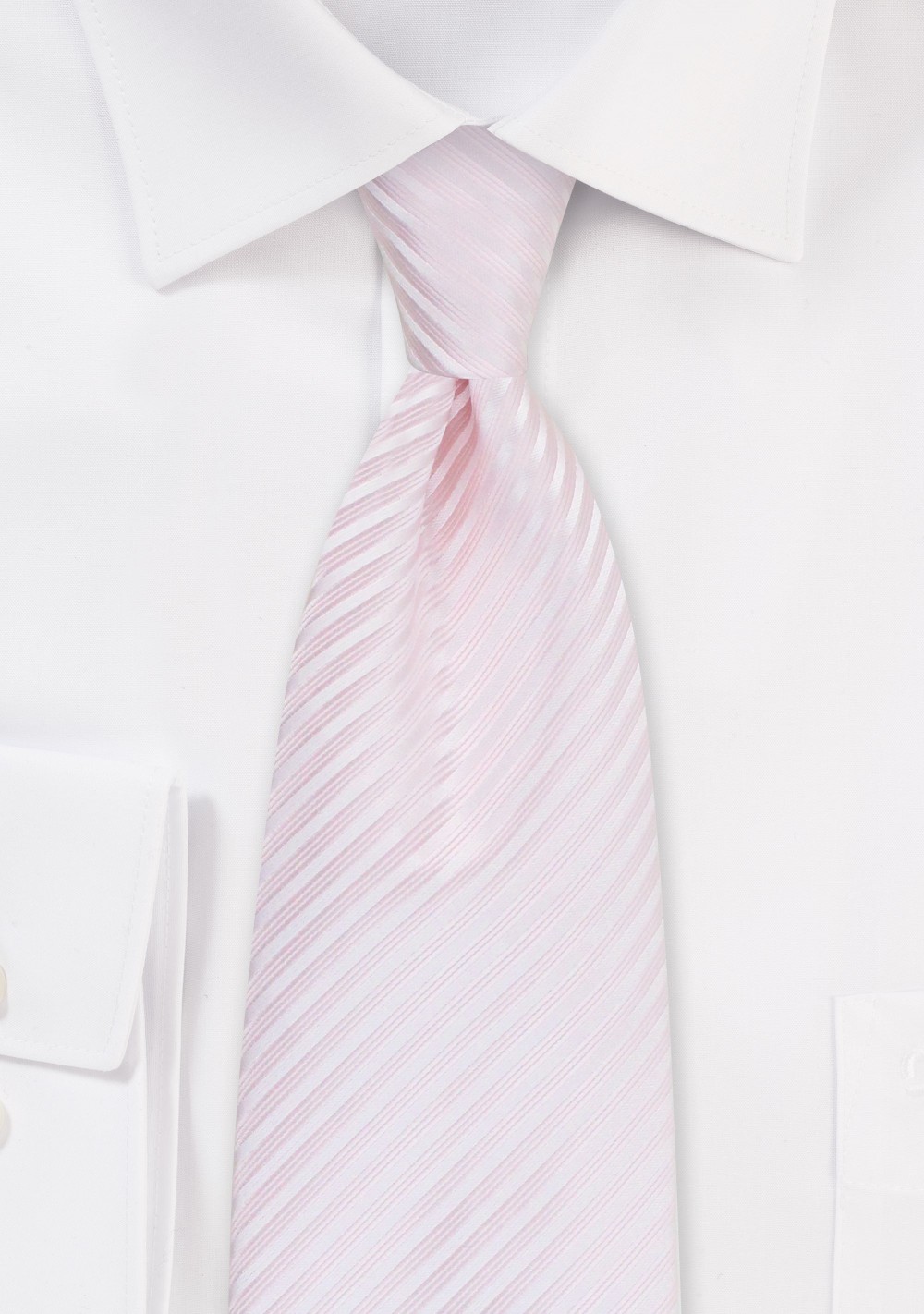 Monochromatic Striped Tie in Blush Pink | Cheap-Neckties.com