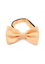 Solid Apricot-Orange Bow Tie