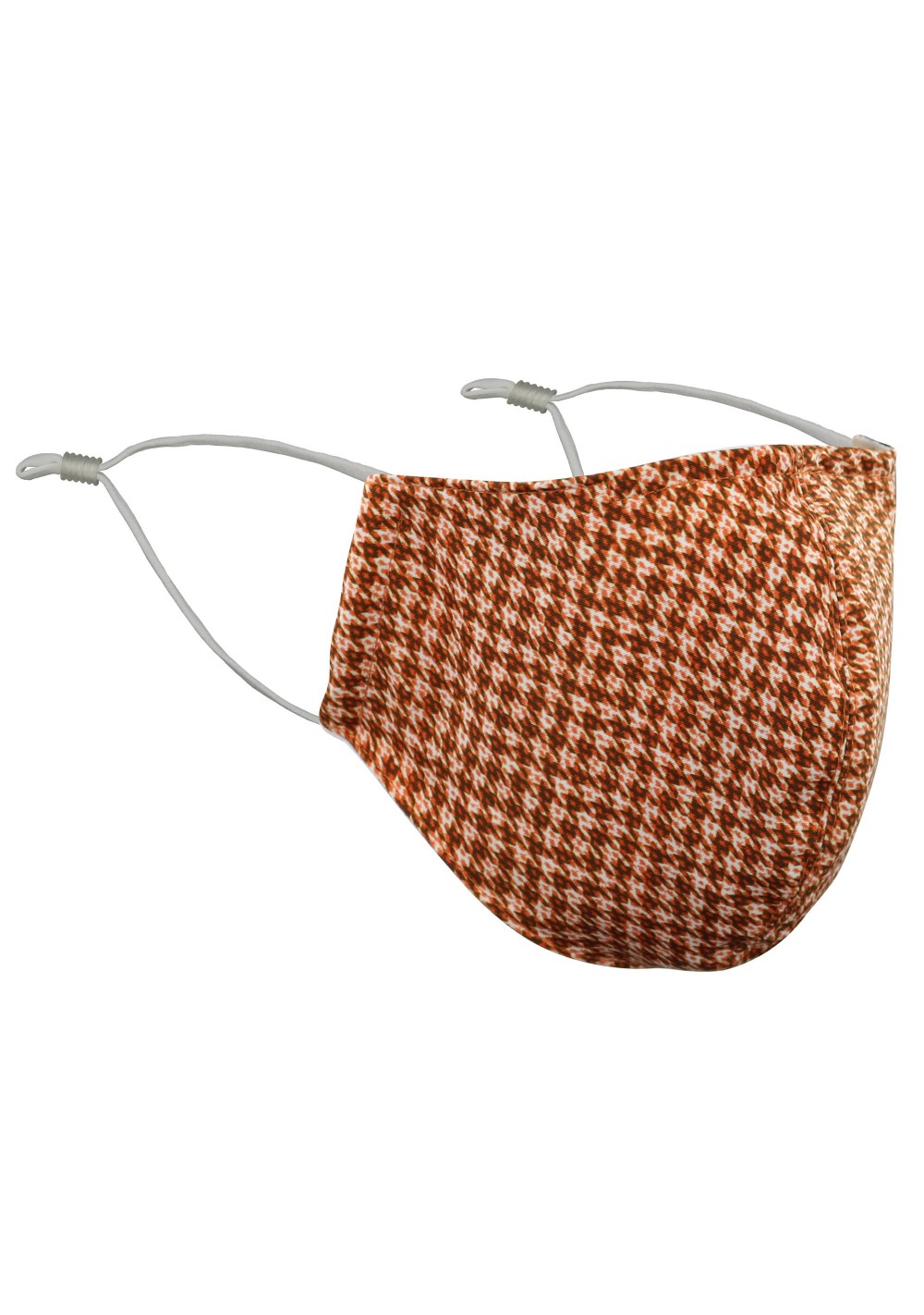 Fine Houndstooth Check Mask in Red