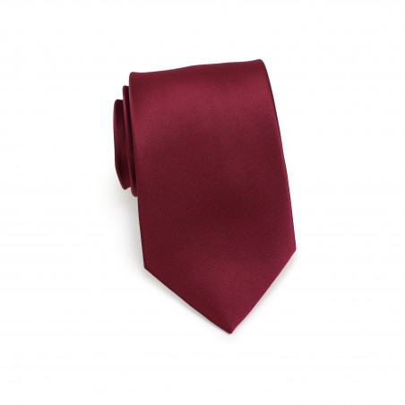 Wedding Necktie in Wine Red