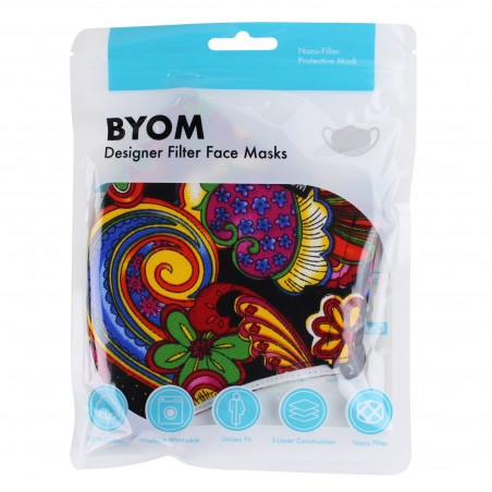 Flower Power Colorful Face Mask in Mask Bag