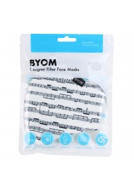 Classical Music Print Filter Mask in Cream in Mask Bag