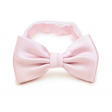Solid Blush Bow Tie