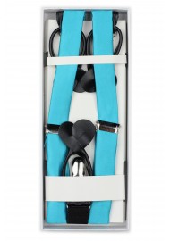 Bold Aqua Suspenders in Box