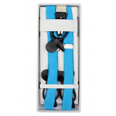 Cyan Blue Suspenders in Box