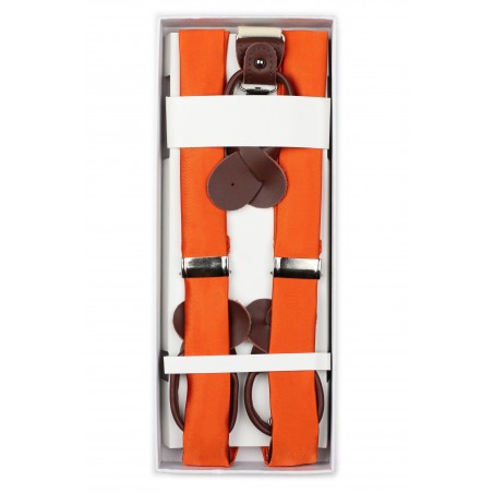Persimmon Orange Suspenders in Box