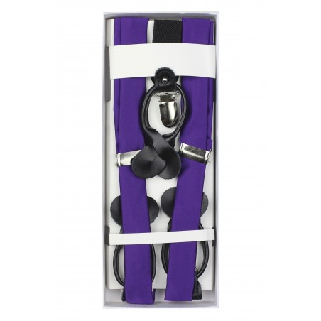 Regency Purple Suspenders in Box