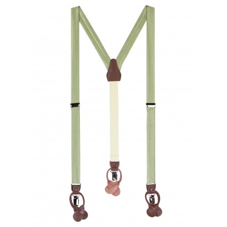Suspenders in Sage Green