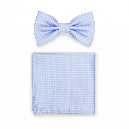 Baby Blue Bow Tie + Pocket Square Set