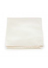 Solid Satin Pocket Square in Solid Cream
